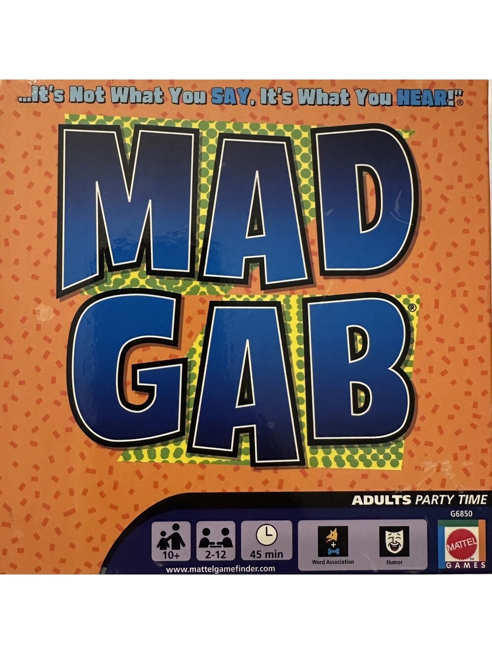 Mad Gab Game COMPLETE Mattel 2005 Party Game Words Humor